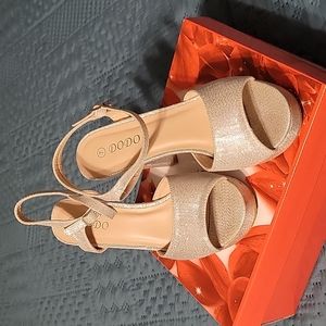 Silver shoes Size 7